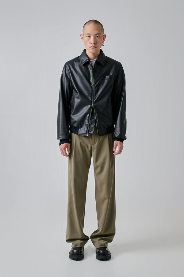 Bomber Faux-Leather, Black