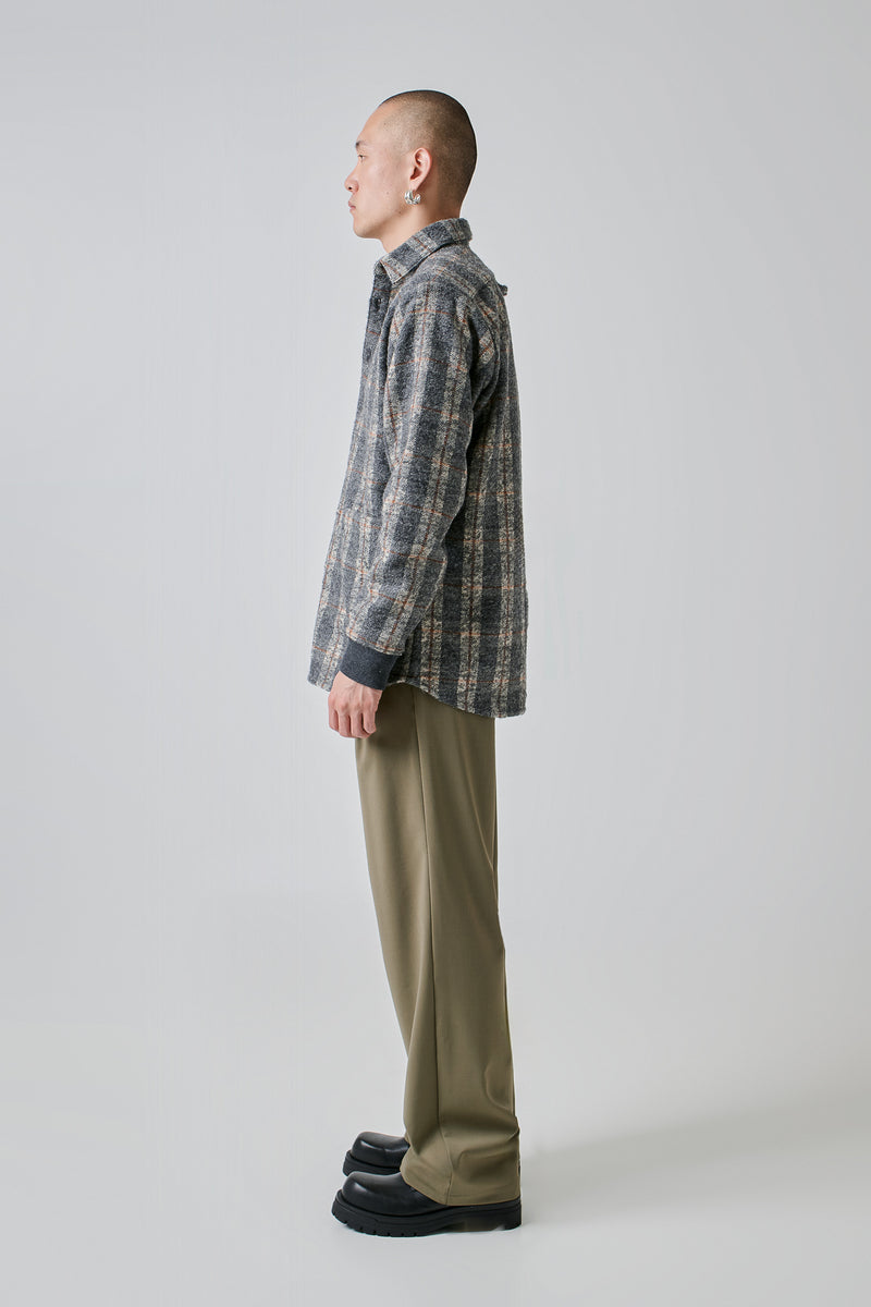 Overshirt Virgin Wool Checked, Grey