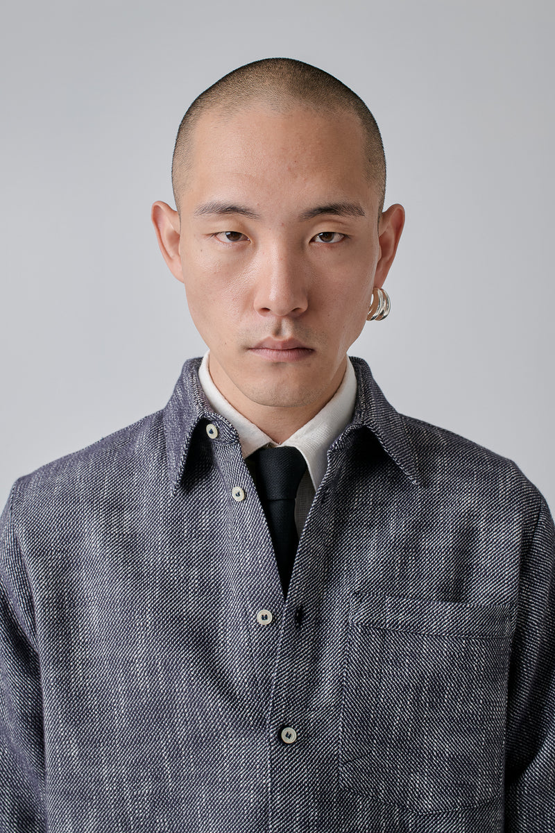 Overshirt Linen, Denim