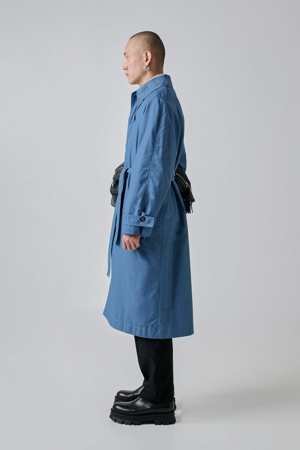 Trenchcoat Cotton Water-Repellent, Dusty Blue