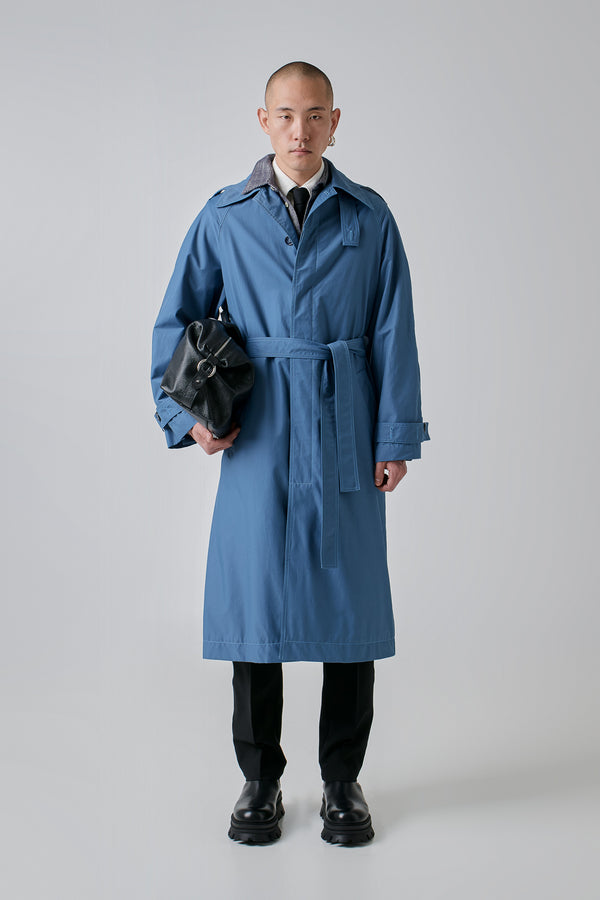 Trenchcoat Cotton Water-Repellent, Dusty Blue