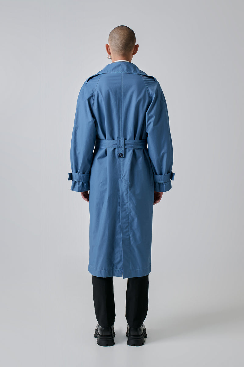 Trenchcoat Cotton Water-Repellent, Dusty Blue