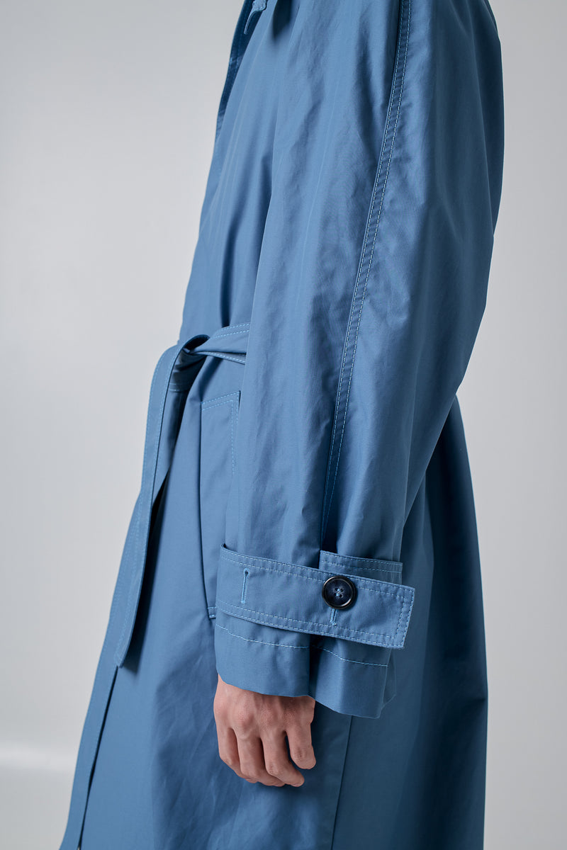 Trenchcoat Cotton Water-Repellent, Dusty Blue