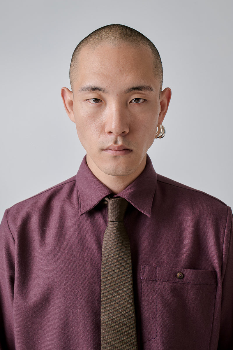 Overshirt Virgin Wool, Mauve