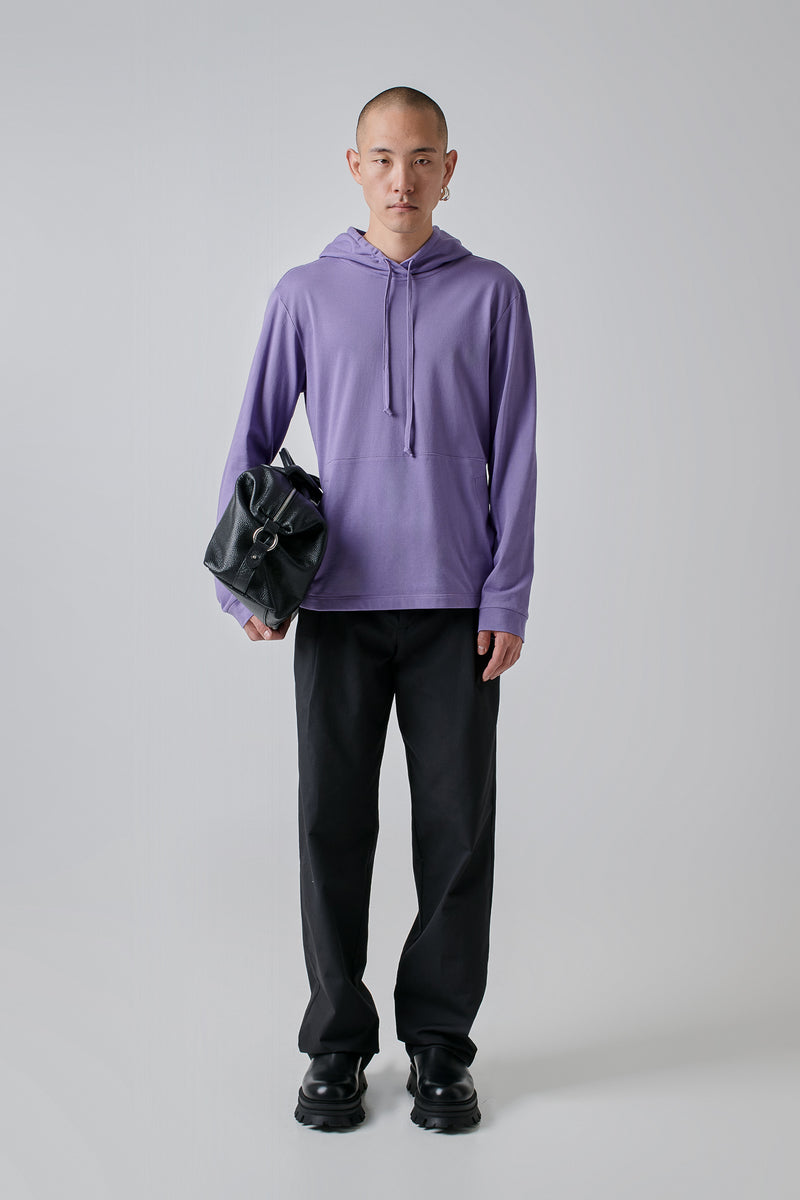 Longsleeve Hooded Piqué, Lilac