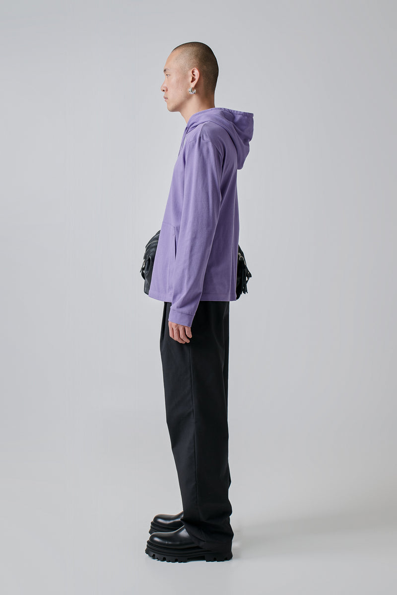 Longsleeve Hooded Piqué, Lilac