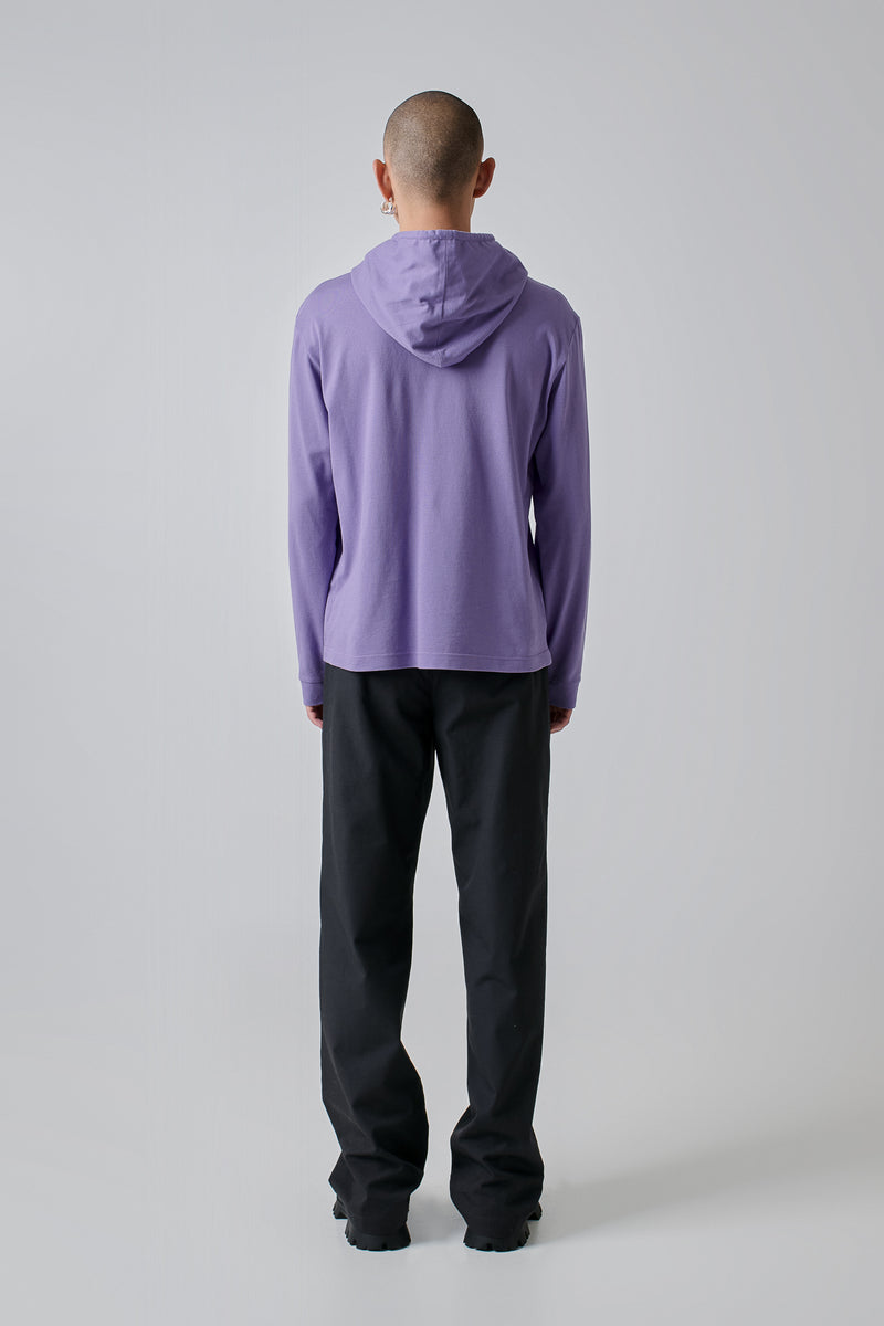 Longsleeve Hooded Piqué, Lilac