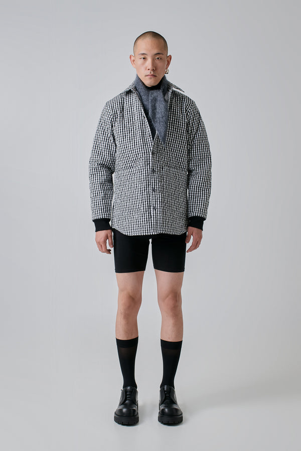 Overshirt Padded Checked, Black & White