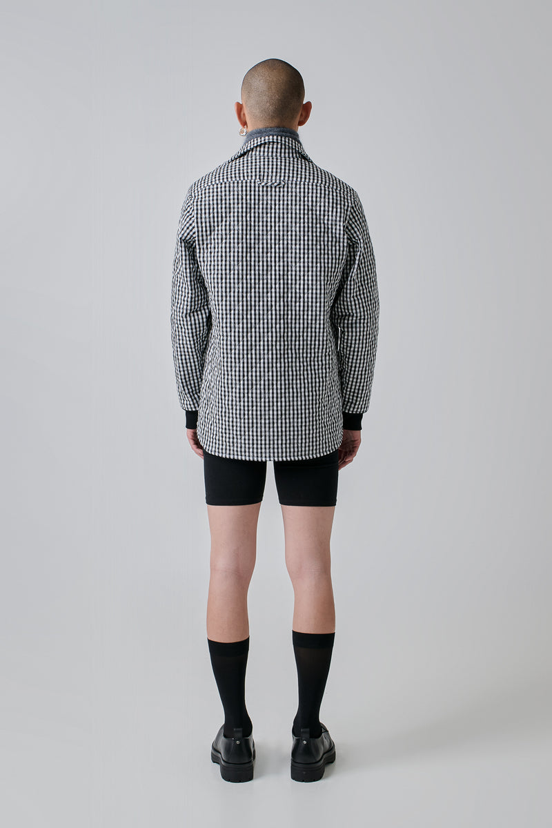 Overshirt Padded Checked, Black & White