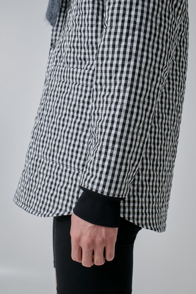 Overshirt Padded Checked, Black & White