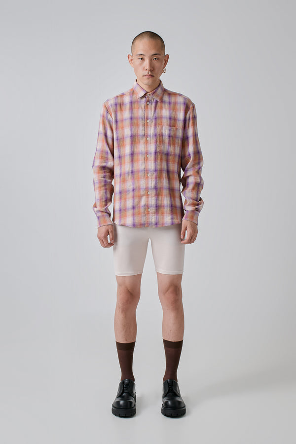 Shirt Slim Cotton Checked, Multicolor