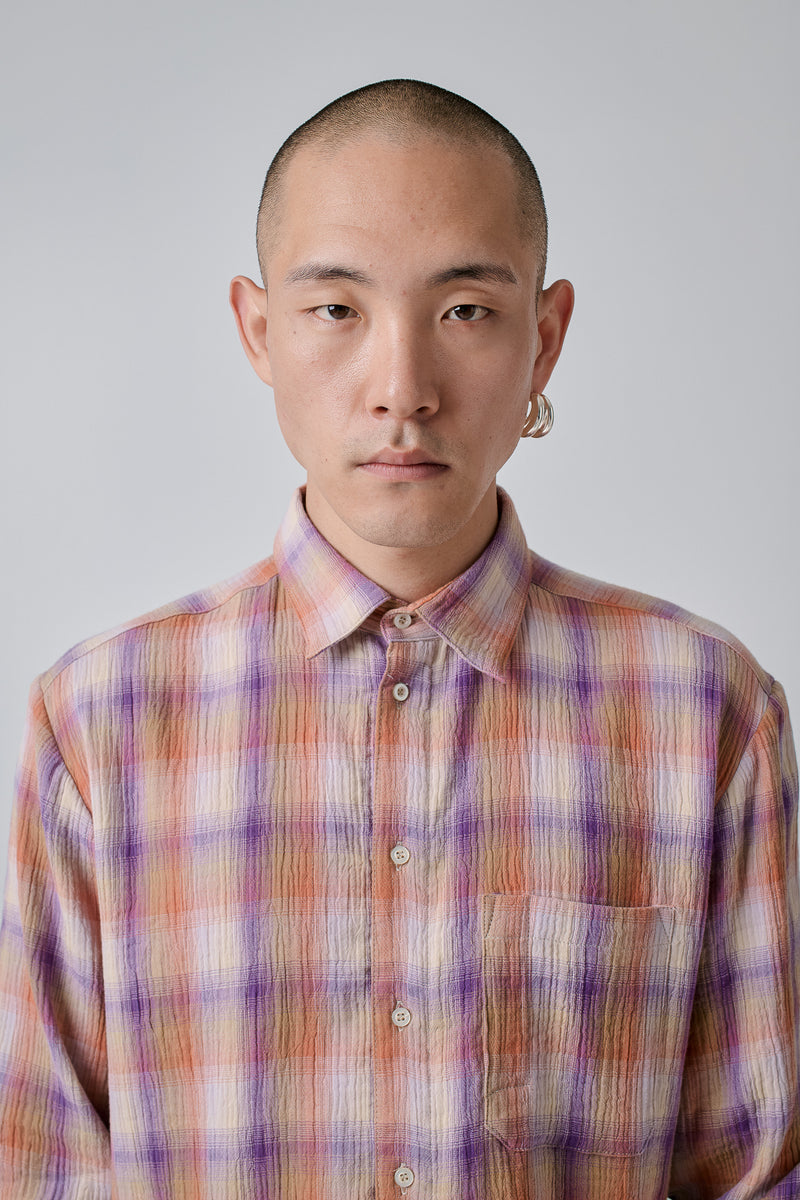 Shirt Slim Cotton Checked, Multicolor