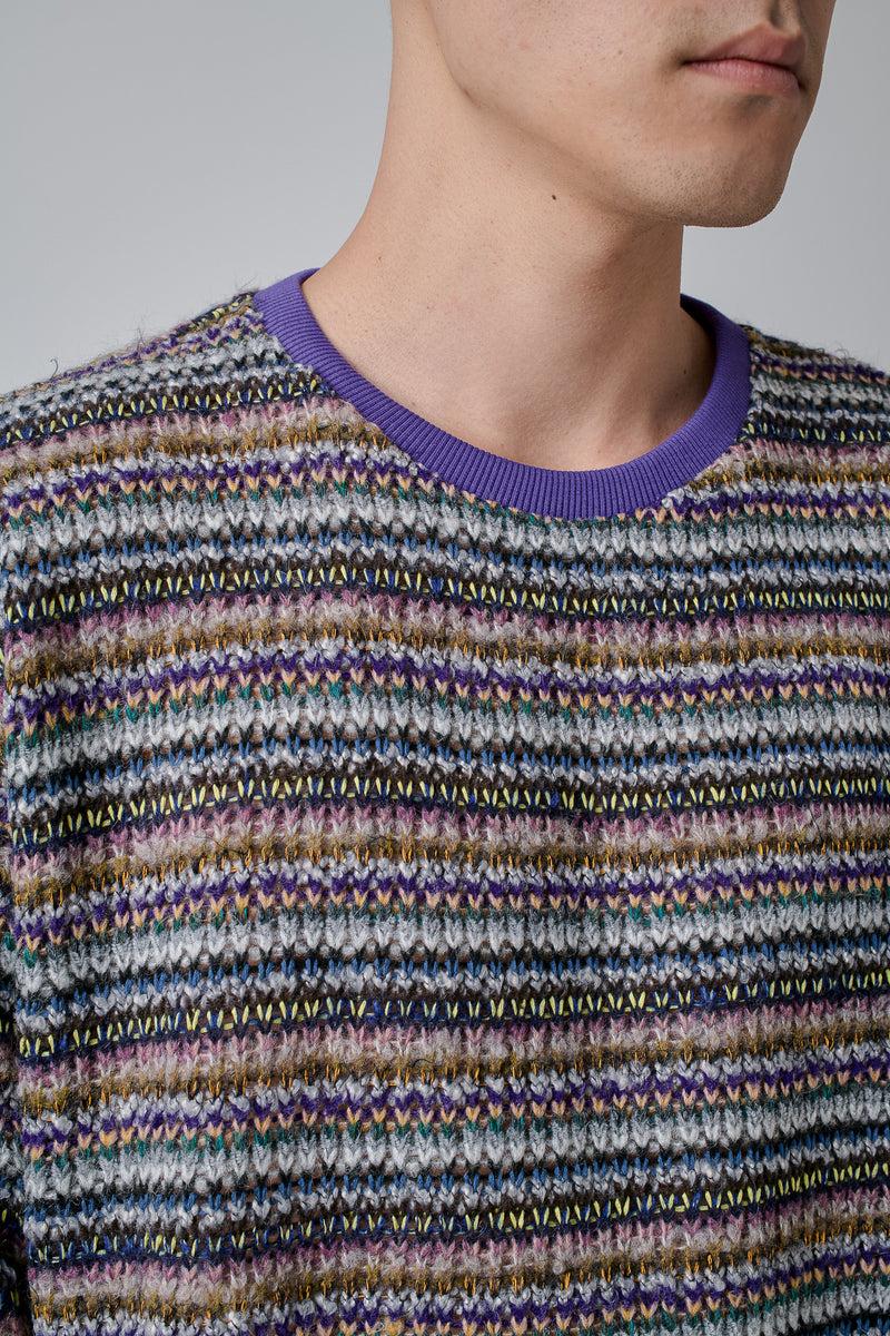 Sweater Virgin Wool Striped, Multicolor