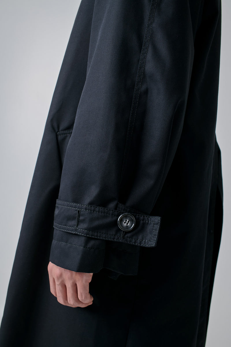 Trenchcoat Cotton Twill Water-Repellent, Black