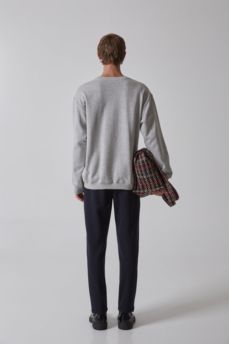 Sweater Cotton, Grey Melange